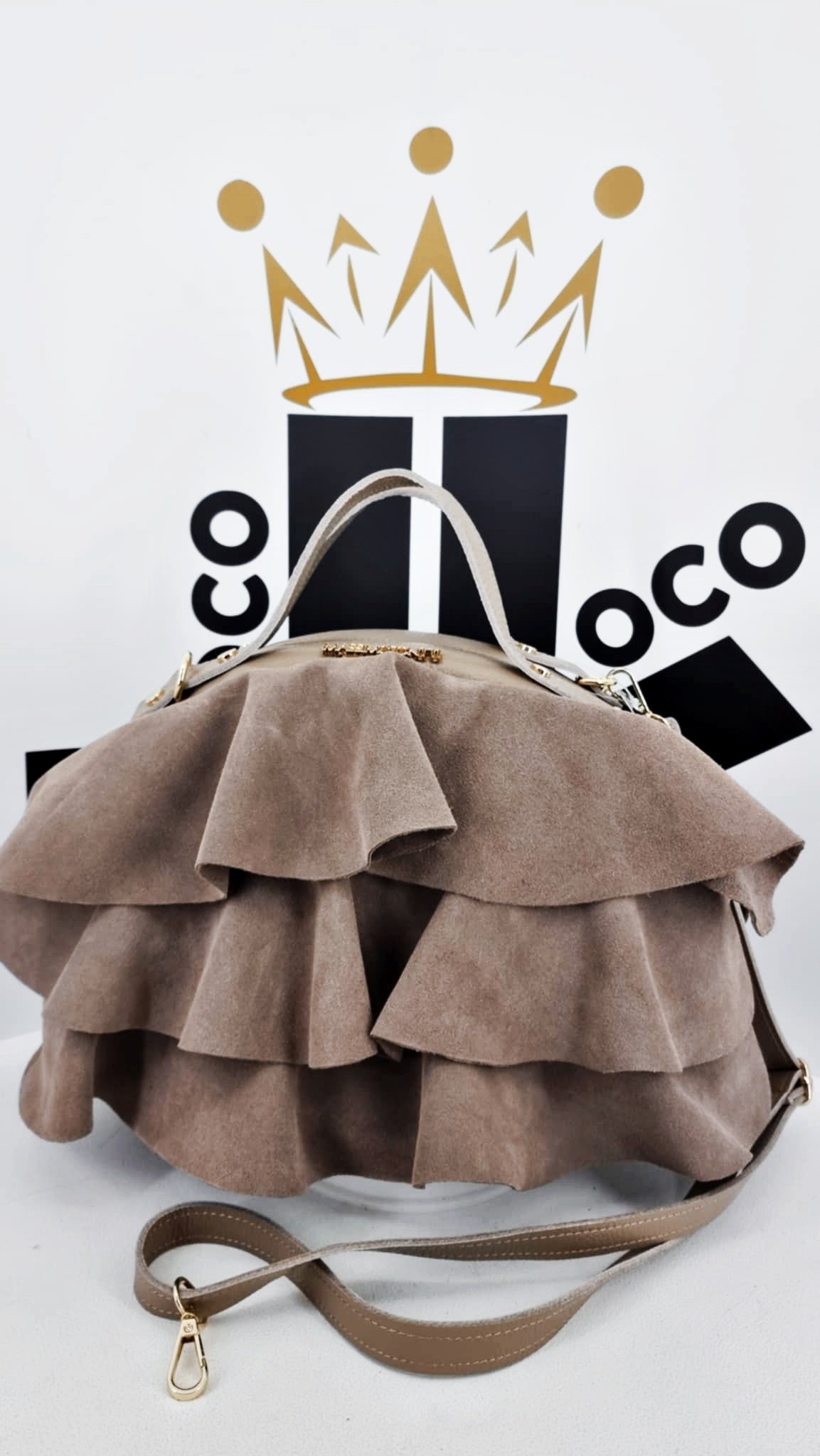 Elegancki kufer z falbankami - MASSIMO Contti